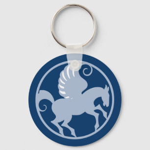 Pegasus in circle key ring
