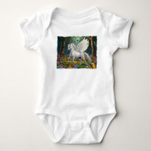 Pegasus Mare in Springtime Baby Bodysuit
