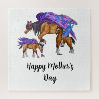Pegasus mum with two babies for Mother’s Day Jigsaw Puzzle