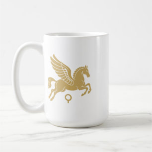 Pegasus of Corinth Ancient Greek Gold Emblem Coffee Mug
