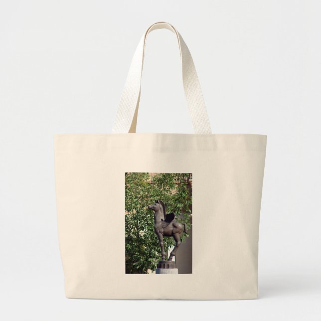 Pegasus On the Plaza Large Tote Bag (Front)