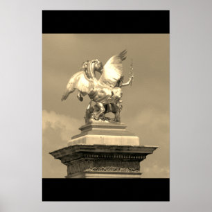 Pegasus Pont Alexandre statue sculpture Paris Pont Poster