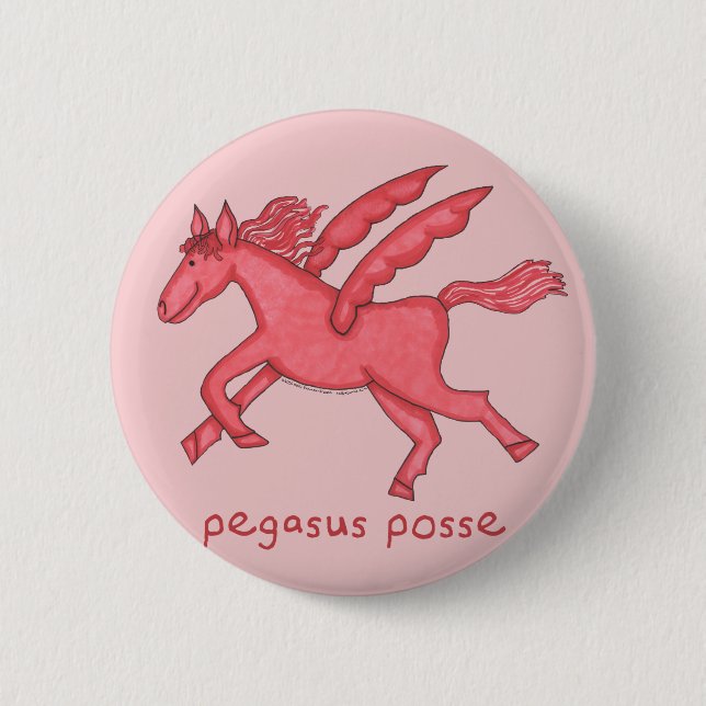 Pegasus Posse 2-1/4" Round 6 Cm Round Badge (Front)