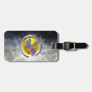 Pegasus Silver Arc with Golden Sun Luggage Tag