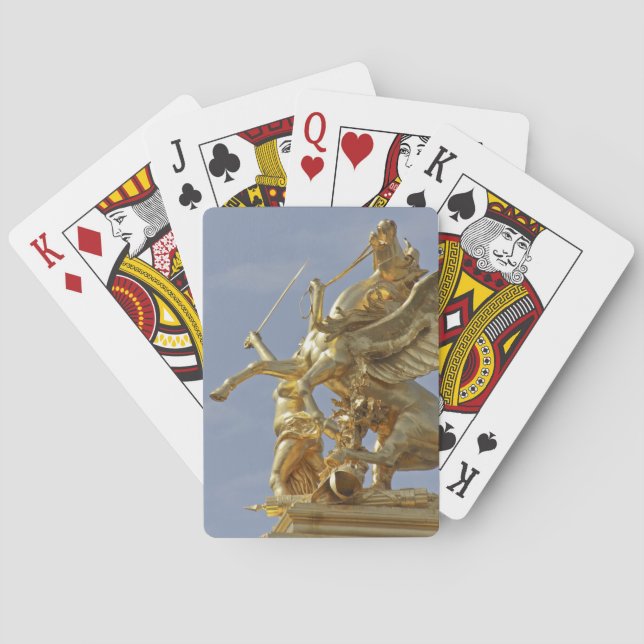 Pegasus statue at the Pont Alexander III bridge Playing Cards (Back)