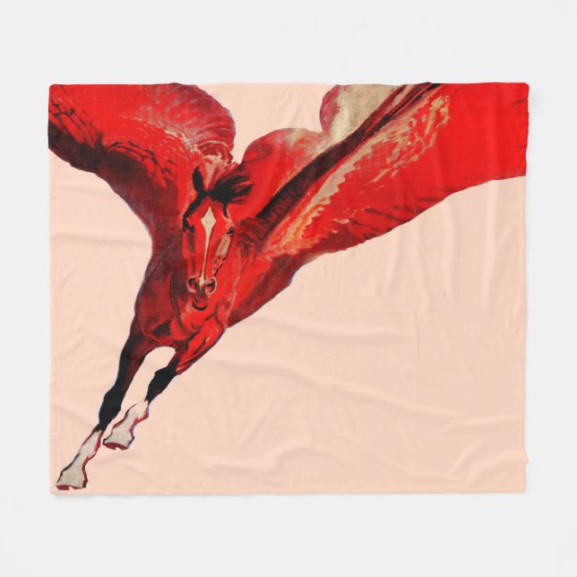 Pegasus the flying horse fleece blanket (Front (Horizontal))