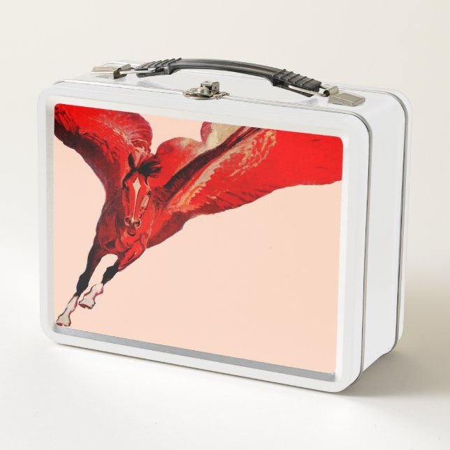 Pegasus the flying horse metal lunch box (Front)