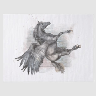 Pegasus Watercolor Decoupage Tissue Paper