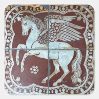 Pegasus Winged Horse Square Sticker