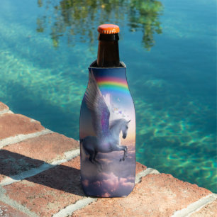 Pegasus with Rainbow Bottle Cooler