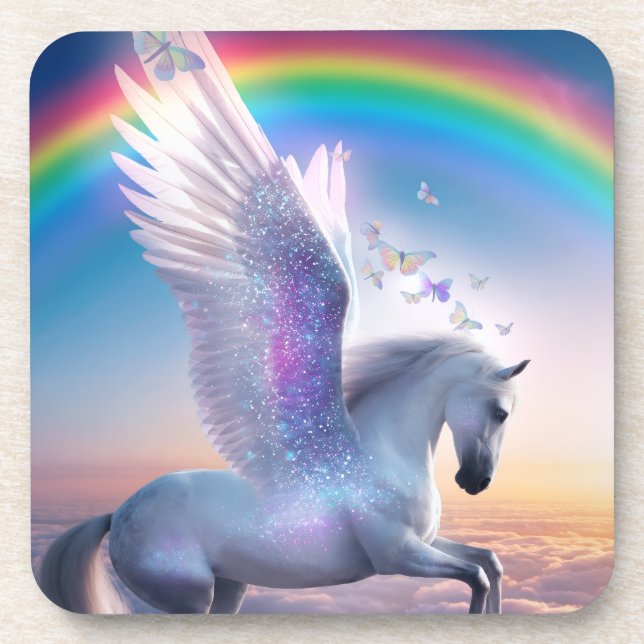 Pegasus with Rainbow Coaster (Front)