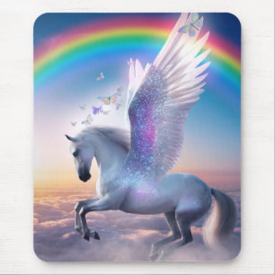 Pegasus with Rainbow Mouse Pad
