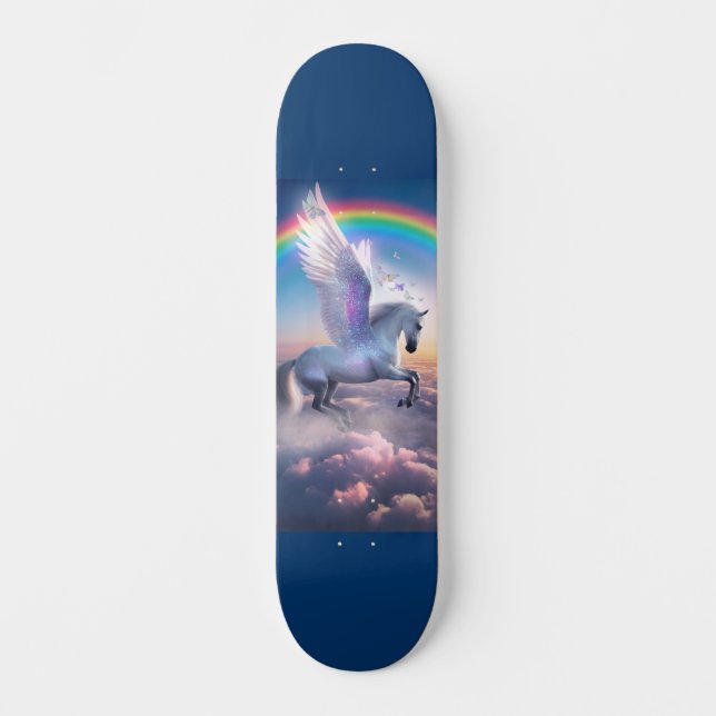 Pegasus with Rainbow Skateboard (Front)