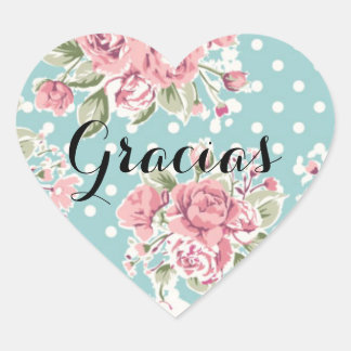 pegatin floral heart sticker
