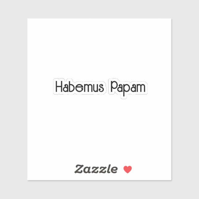 Pegatina Habemus Papam (Sheet)