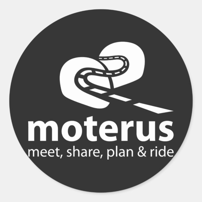 Pegatina Moterus Dark Classic Round Sticker (Front)