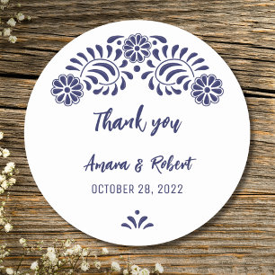 PEGATINA RODONDA TALAVERA FLOWER CLASSIC ROUND STICKER