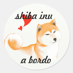 Pegativa shiba inu classic round sticker