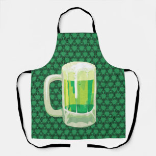 Peggy Ann All Over Black Green St Patrick's Apron