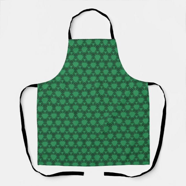 Peggy Ann All Over Black Green St Patrick's Apron (Front)
