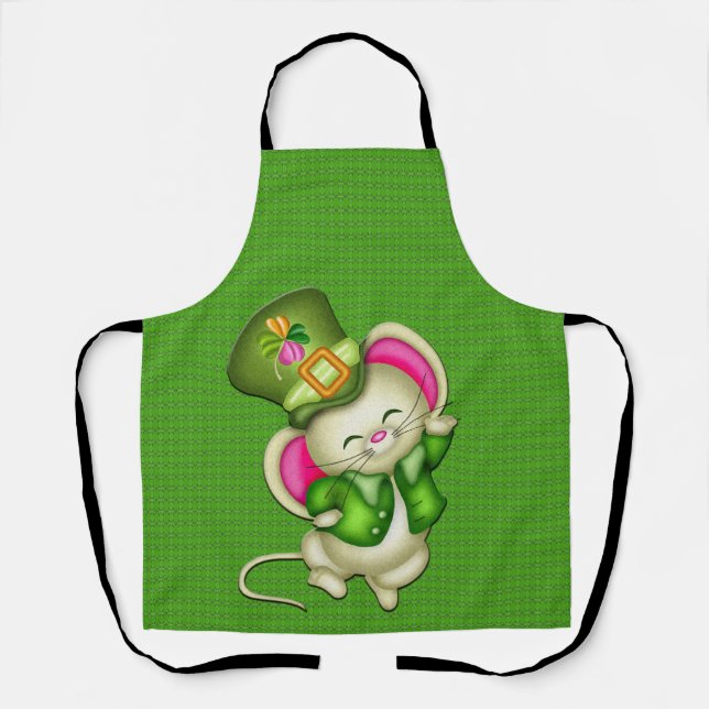 Peggy Ann All Over Green St Patrick's Day Apron (Front)
