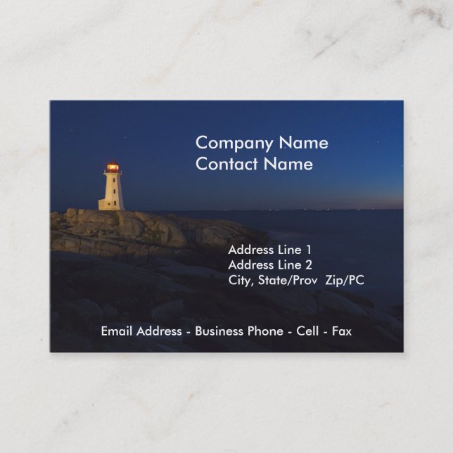Peggy's Cove business card template (Front)