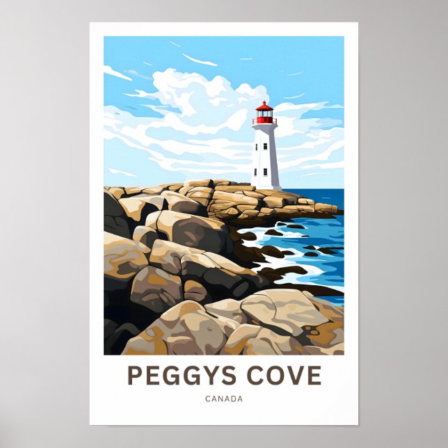 Peggy's  Cove Canada Travel Print (Front)