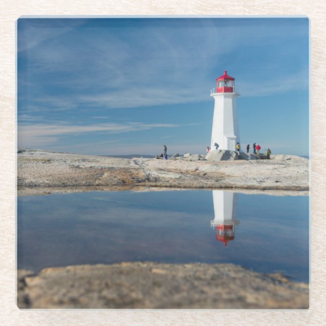 Peggy'S Cove Lighthouse | Canada Glass Coaster (Front)