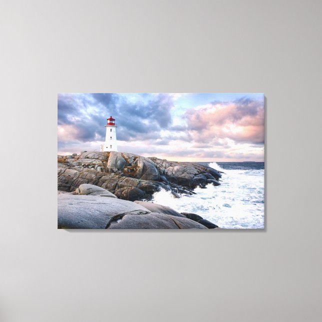 Peggy's Cove Lighthouse Canvas Print (Front)