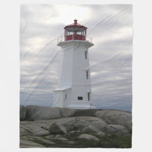 Peggy's Cove Lighthouse Fleece Blanket( 3 sizes )