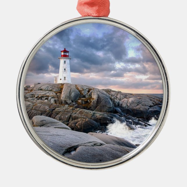 Peggy's Cove Lighthouse Metal Tree Decoration (Front)