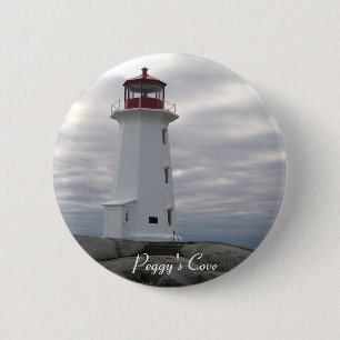 Peggy's Cove Lighthouse N.S. Button pin Badge