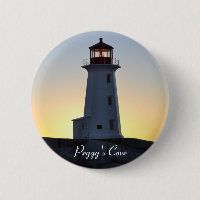 Peggy's Cove  Lighthouse N.S. Button pin Badge