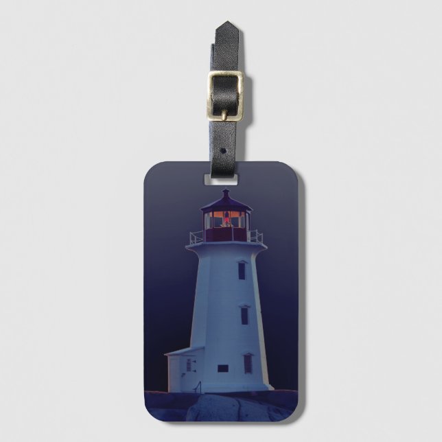 Peggy's Cove  Lighthouse Nova Scotia luggage tag (Front Vertical)