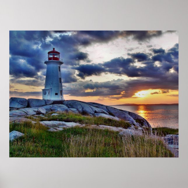 Peggys Cove Lighthouse - Nova Scotia Poster (Front)