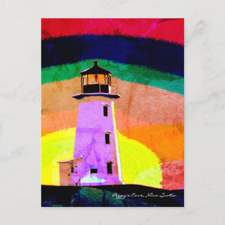 Peggy's Cove  Lighthouse Route Nova Scotia Postcard