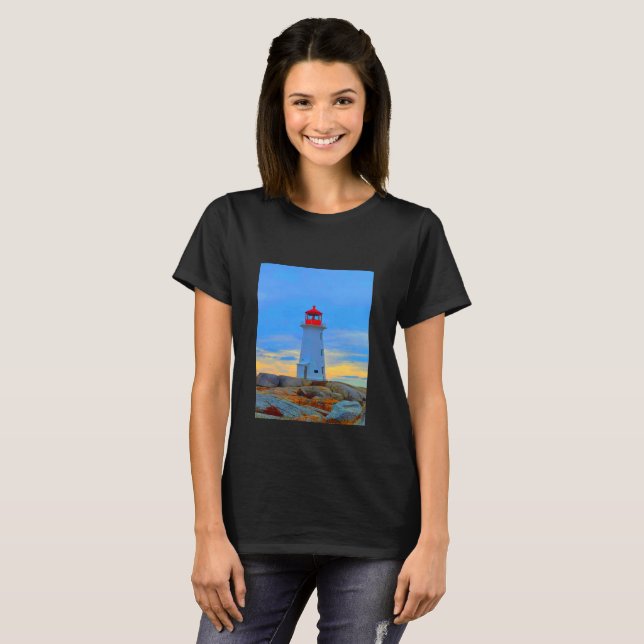 Peggy's cove lighthouse shirt lighthouse route (Front Full)