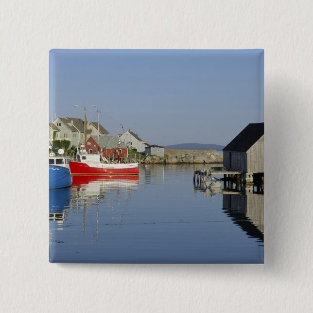 Peggy's Cove, Nova Scotia, Canada 15 Cm Square Badge (Front)