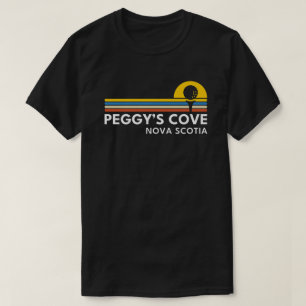 Peggy's Cove Nova Scotia Golf Gift, Retro Sunset T-Shirt