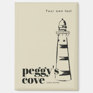 Peggy's Cove Nova Scotia scribbled lighthouse Magnet