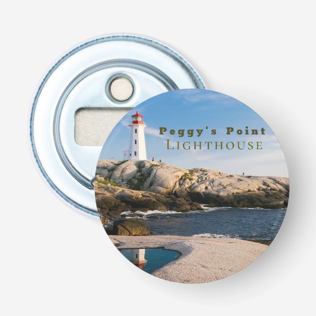 Peggys Point Lighthouse Atlantic Canada Bottle Opener (Front)