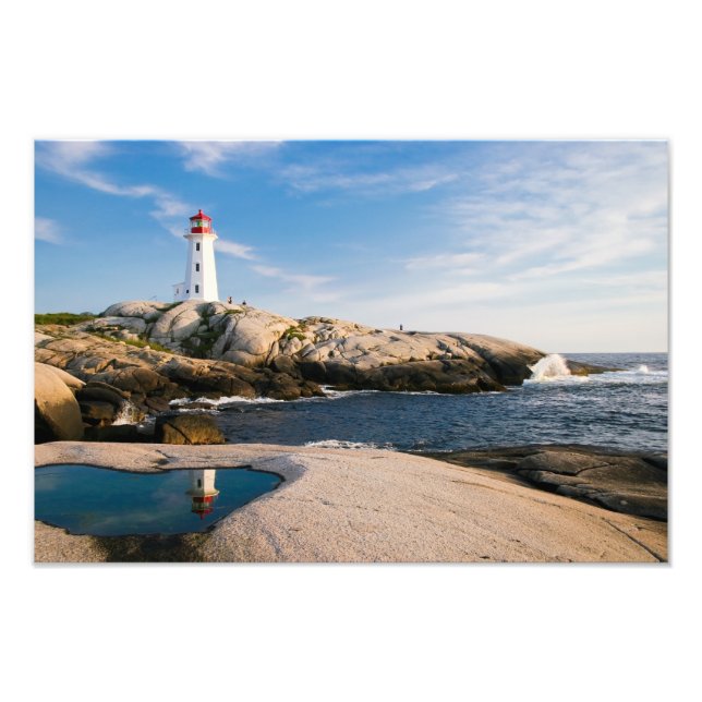 Peggys Point Lighthouse Atlantic Canada Photo Print (Front)