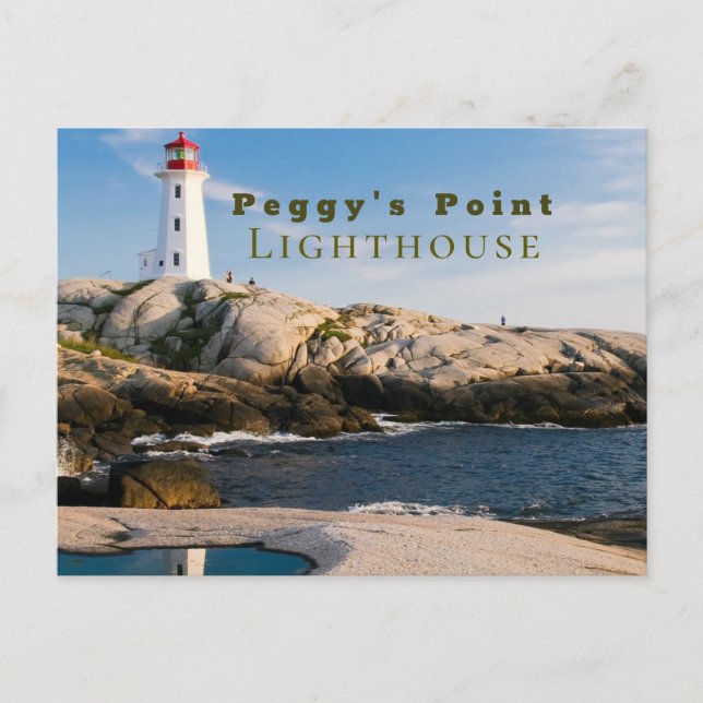 Peggys Point Lighthouse Atlantic Canada Postcard (Front)
