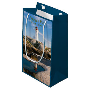 Peggys Point Lighthouse Atlantic Canada Small Gift Bag