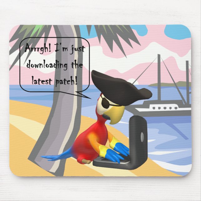 Pegleg Parrot Mousepad (Front)