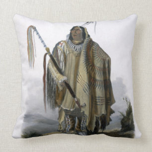 Pehriska-Ruhpa, a Minatarre or Big-Bellied Indian, Cushion