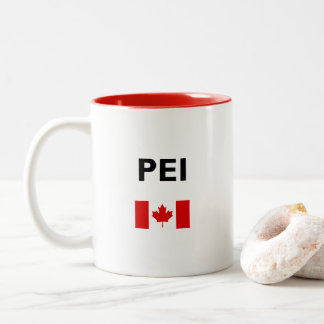 PEI Canada Canadian Flag Light-Color Two-Tone Coffee Mug