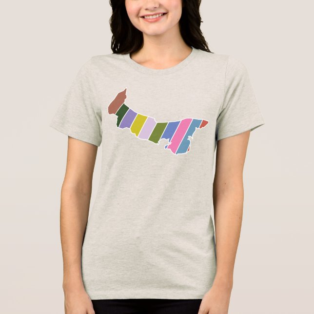 PEI Colors T-Shirt Tri-Blend Shirt (Front)