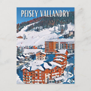 Peisey-Vallandry Ski Resort Postcard