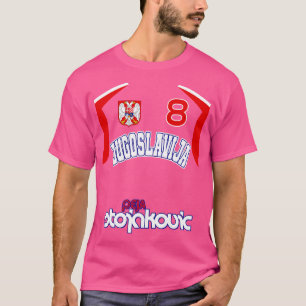 Peja Stojakovic Retro Yugoslavia Euro Basketball F T-Shirt